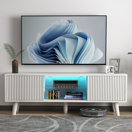 130cm white modern stand - white,